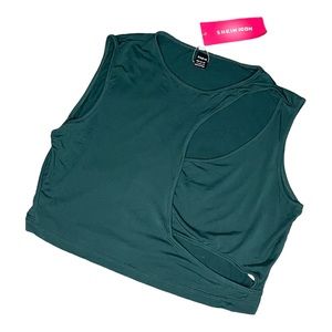 NWT Cut Out Tank Top Emerald Green Size Large